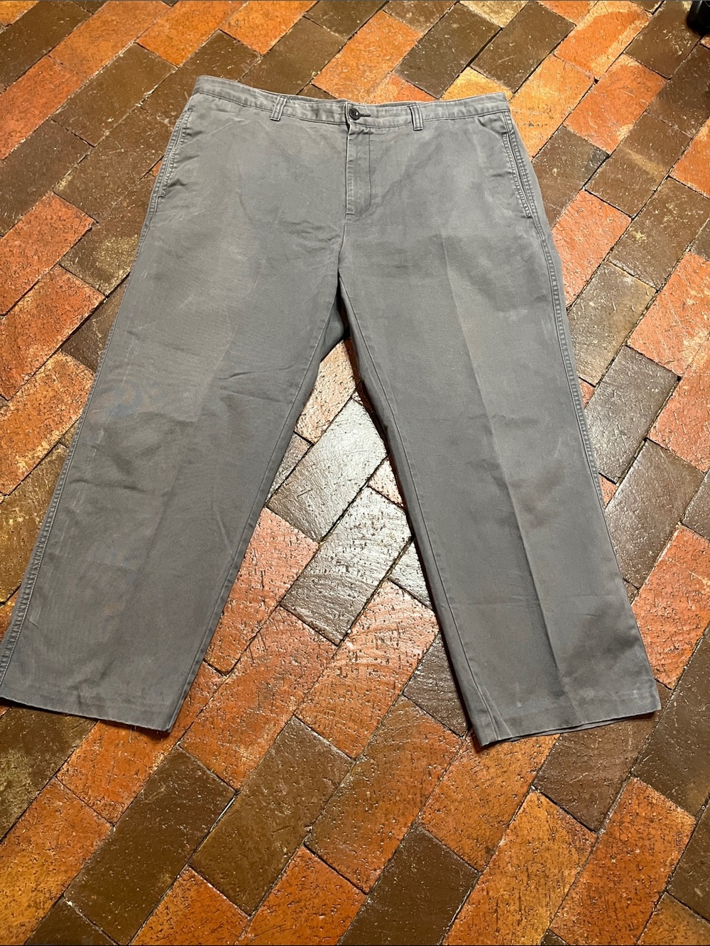 Men work pants 38 X 26 Calvin Klein flat front gray 2487
